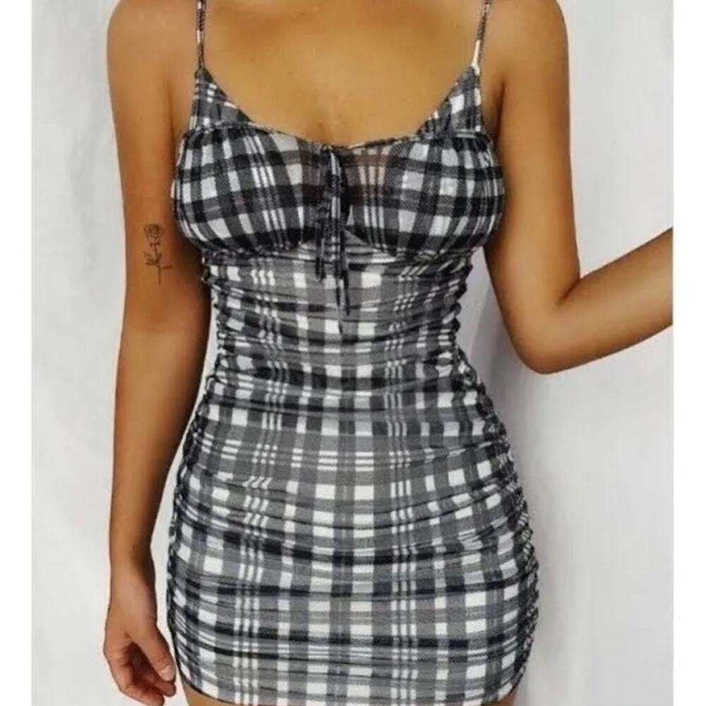 Tiger Mist Gingham Mini Dress